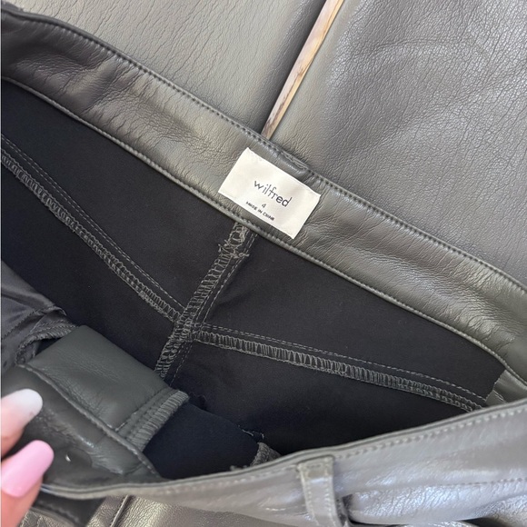 Wilfred Grey Faux Leather Pants - Picture 3 of 5